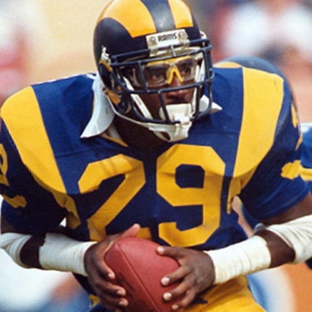 Authentic Rams Eric Dickerson #29 Throwback Jersey Sz 54